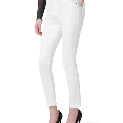 HUE Women's Ultra Soft High Waist Denim Leggings Pants, White, XS