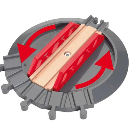BRIO World Grand Roundhouse for Kids, Wooden Railway Roundhouse with Turntable, Fits Up to 5 Engines, Ages 3 Years and Up