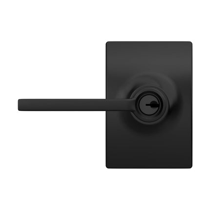 Schlage F51A LAT 622 CEN Century Collection Latitude Entrance Lock Lever, Matte Black