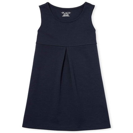 The Children's Place Girls' Sleeveless Ponte Knit Jumper, Tidal Single, Large