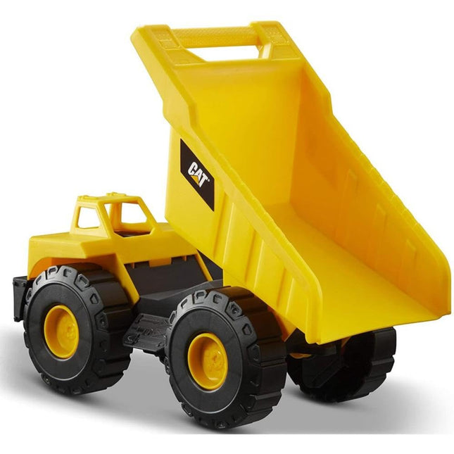 CAT® Construction Dump Truck Vehicle, Indoor and Outdoor Use, Free-Wheeling with Moving Bucket. For Children Aged 3+, Yellow