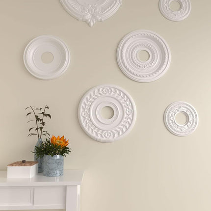 Ekena CM16WR 16 1/4-Inch Outer Diameter x 3 5/8-Inch Inner Diameter x 1-Inch Projection Wreath Ceiling Medallion - Primed