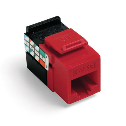 Leviton 5G108-RC5 GIGAMAX CAT 5E UTP Jack, Crimson