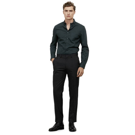 Kenneth Cole Reaction Men's Stretch Modern-Fit Flat-Front Pant, Black, 38W x 32L