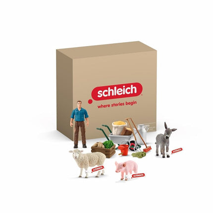 Schleich Farm World - 19Pc Animal Feeding Farm Wor