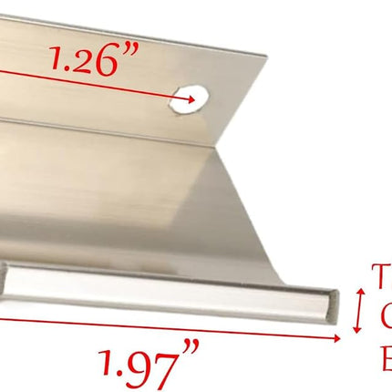LC LICTOP Thick Curved Edge Pull Handles, 50mm/1.97" Edge Finger Tab Handle for Caibnets Drawer Closet Door Wardrobe Cupboard, 32mm/1.26" Hole Spacing, 10 Pcs Nickel Edge Pulls