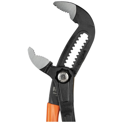 Klein Tools D5053BKIT 3-Piece Quick-Adjust Klaw Pump Pliers Set, 7-Inch, 10-Inch, and 12-Inch, Compact Design with V-Jaw and Hardened Teeth for Maximum Torque