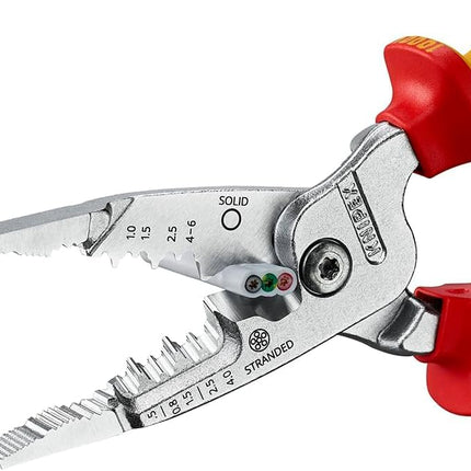Knipex 13 76 200 ME WireStripper Metric Electrician's Wire Plier with Multi-Component Grip, Red/Yellow