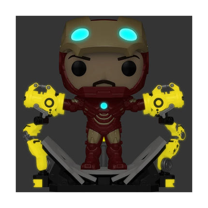 MARVEL COMICS POP IRON MAN 2 IRON MAN MKIV W/GANTRY PX GID DLX VIN FIG