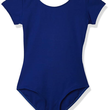 Capezio Girls Short Sleeve - Leotard, Royal, 4-6 U