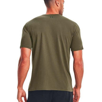 Under Armour Mens Left Chest Logo T-Shirt - Green/Black/Black - LG