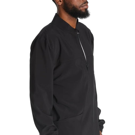 Chaqueta Dickies para hombre con cremallera frontal, 3 bolsillos, elasticidad 360° y tejido que absorbe la humedad DK342, negro, L