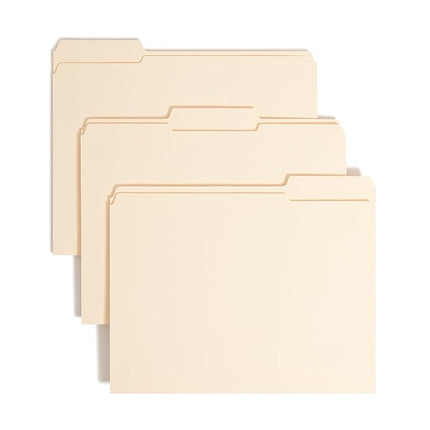 Smead 1/3-Cut Assorted Top Tab Folders with One 2-