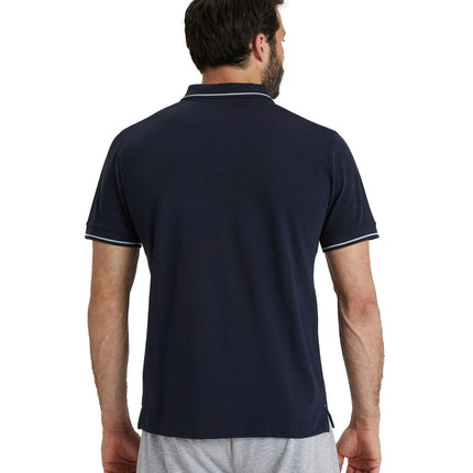 ARENA Unisex Team Polo Shirt Made of Cotton, Solid Polo Shirt, Navy, L