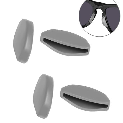 Anti Slip Nose Pads Replacement for Oakley Frogskins Range OO9284 OO9284A/Frogskins Hybrid OO9289 Sunglasses Frame, Silicone Soft Nose Pieces - 2 Pairs Grey Regular Size