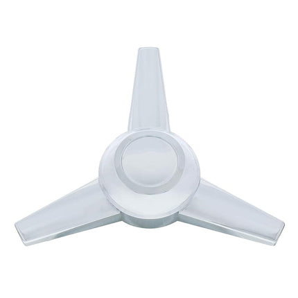 United Pacific 10309 Chrome Plastic 8 Inch Rear Axle Cover Hub Cap with 3 Extra Large Bar Straight Spinner