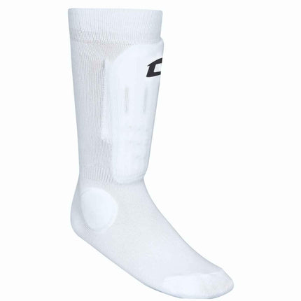 Champro Sock Style Shin Guard, White, Medium/Large