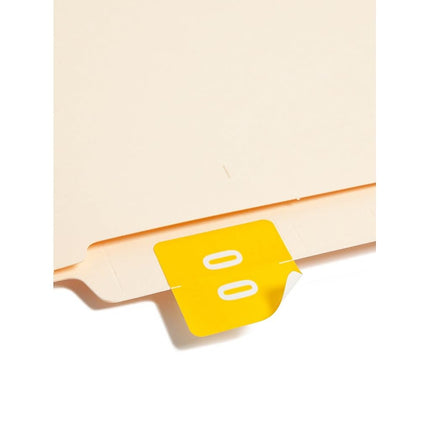 Smead DCC Color-Coded Numeric Label, 0, Label Roll, Yellow, 250 Labels per Roll (67420)