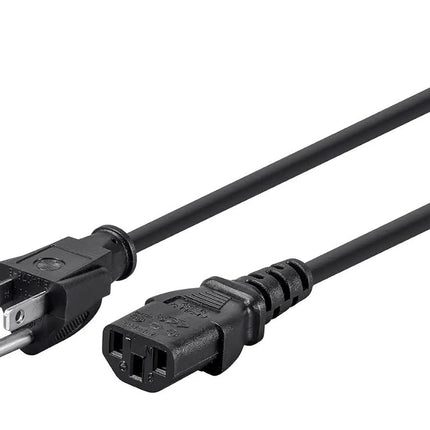 Monoprice 6ft 18AWG Power Cord Cable w/ 3 Conductor PC Power Connector Socket, 10A (NEMA 5-15P to IEC-320-C13)