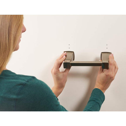 MOEN Hensley Pivoting Double Post Toilet Paper Holder with Press and Mark in Brushed Nickel