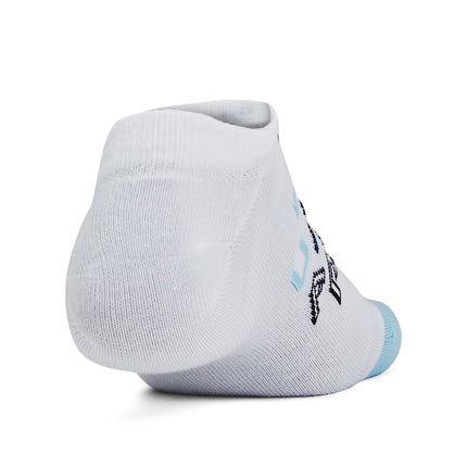 Under Armour Unisex Adult Essential No Show Socks (6 Pairs), (102) White / White / Black, Large