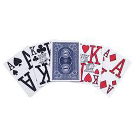 Bicycle Large Print Bridge Size Playing Cards, 1 Deck, Red & Blue