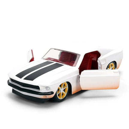 Jada Fast & Furious Roman’s Ford Mustang 1:32 Scale with Distressed Paint, Rubber Tires & Opening Doors – Collectible for Ages 8+