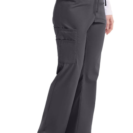 Pantalon cargo Dickies EDS Signature pour femme, avec cordon de serrage en popeline brossée douce 86206, étain, grande et haute