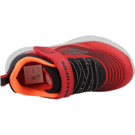 Skechers Boys' Microspec Advance Trainer, Red, 7 UK Toddler