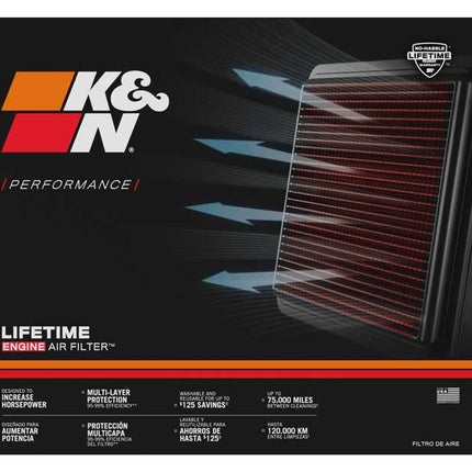 Filtre à air de remplacement unique K&N 33-3032 pour Audi RS4 4.2L V8 Essence 2015