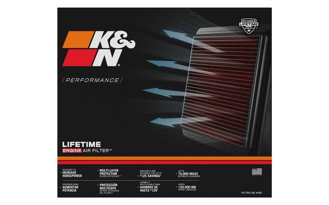 K&N Filters 33-2035 Washable and Reusable Car Air Filter