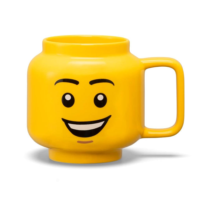 Room Copenhagen Lego Ceramic Mug, Happy Boy Face, 