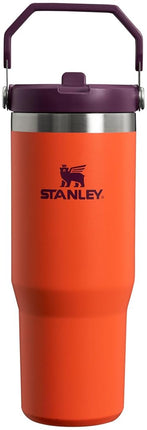 Stanley IceFlow Vaso térmico de acero inoxidable, botella de agua aislada al vacío para el hogar y el coche, taza reutilizable con pajita, tapa resistente a fugas, mantiene el frío durante 12 horas o helado durante 2 días, Tigerlily Plum, 30 oz / 0.89 L