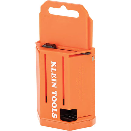 Klein Tools 44125 Utility Knife Blade Dispenser with 50 Triple Ground Replacement Blades for Long-Lasting Sharpness