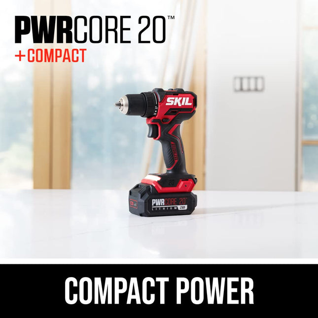 Brushless 20V 1/2" Compact Drill Drive w/Batt & Auto PWRJump