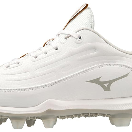 Mizuno Women's Finch Elite 6 Low TPU Softball Cleat, White, 6 UK