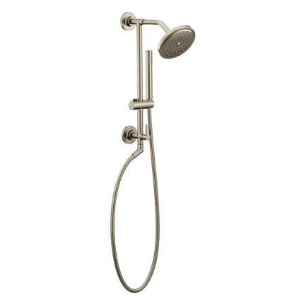Moen Brushed Nickel 7-Inch Single Function Shower Head with Immersion Rainshower Technology, S176BN