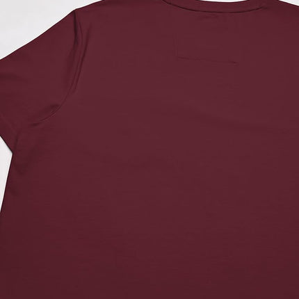 Nautica Men's Solid Crew Neck Short-Sleeve Pocket T-Shirt, Shipwreck Burgundy, Large