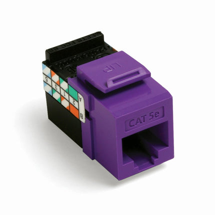 Leviton 5G108-RP5 GIGAMAX CAT 5E UTP Jack, Purple