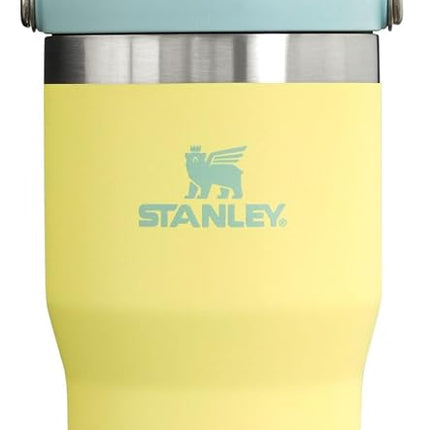 Vaso de acero inoxidable STANLEY IceFlow - Botella de agua con aislamiento al vacío para el hogar, la oficina o el coche Vaso reutilizable con pajita Tapa abatible resistente a fugas Frío durante 12 horas o con hielo durante 2 días, Pomelo, 20 oz