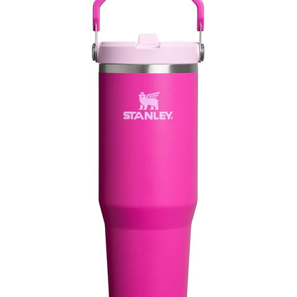 Gobelet Stanley IceFlow 2.0 Flip Straw avec poignée 887 ml | Couvercle à visser et paille rabattable | Bouteille d'eau anti-fuites | Acier inoxydable isolé | Sans BPA | Violet Blossom