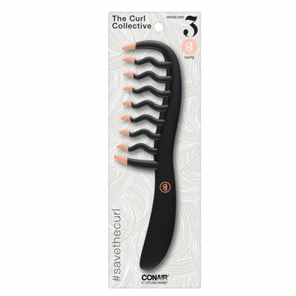 Conair, Curly Hair Comb Black & Pink