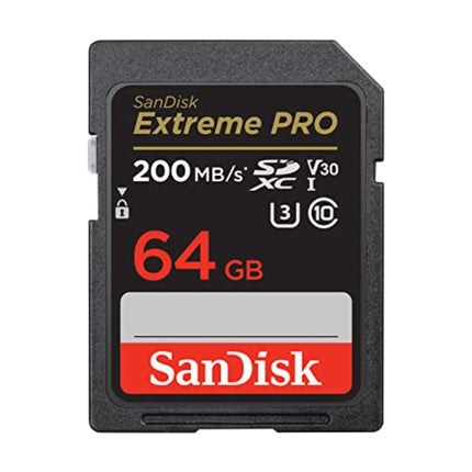 SanDisk 64GB Extreme PRO SDXC card, SD Card, V30 M