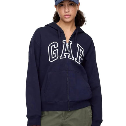 GAP Women's Logo Hoodie Hooded Full Zip Sweatshirt