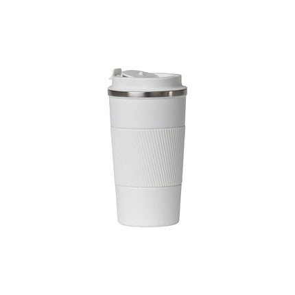 Dominica 18oz. Travel Coffe Mug with Flip Lid and Silicone Sleeve