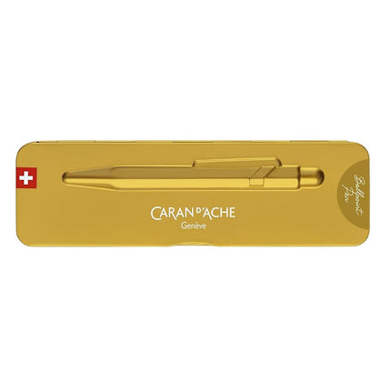 Caran D'Ache 849 Premium Line Ballpoint Pen, Gold Bar