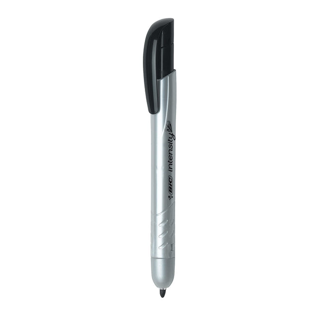 BIC PMR11BK Marking Retractable Permanent Marker, Fine Tip, Black, Dozen