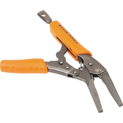 Klein Tools 38611 Long Nose Locking Pliers with Quick Release Handles, Ideal for Tight Spaces, High Torque and Gripping Power, 6-Inch