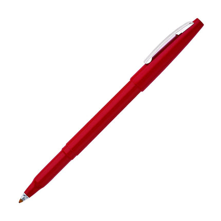 Bolígrafo Pentel Rolling Writer, punta de bola amortiguada de 0,8 milímetros, tinta roja, caja de 12 (R100-B) de Pentel
