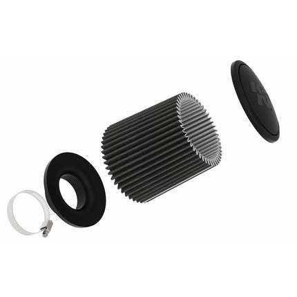 K&N Black Universal Dryflow Conical Air Filter 89mm flange, 152mm base, 133mm top, 152mm height (RU-3110HBK)